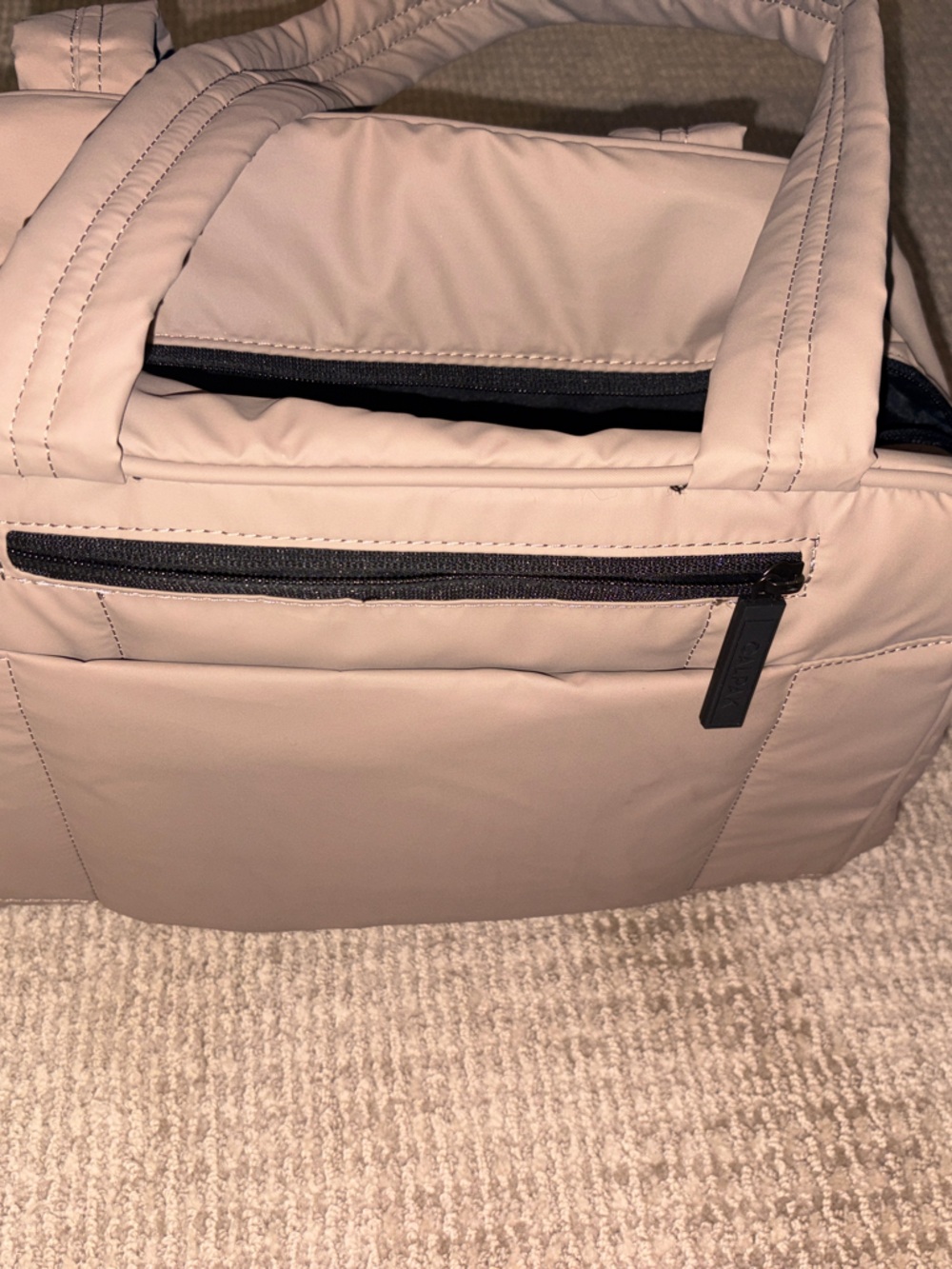 Calpak Padded Laptop bag in Light Beige
